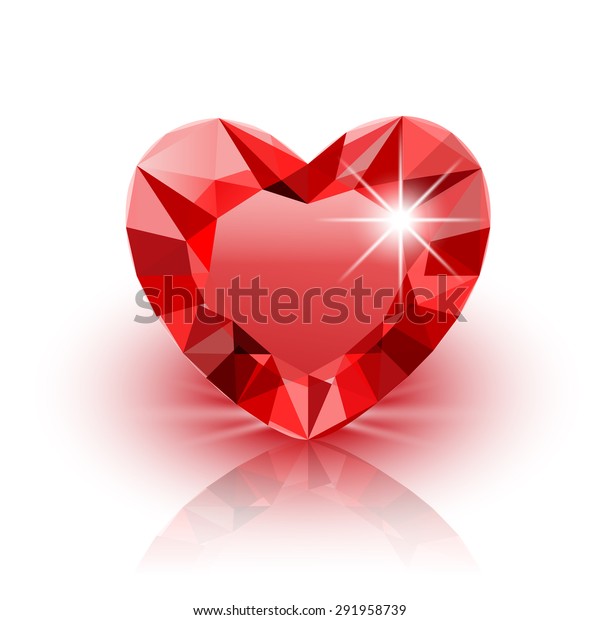 red diamond love heart