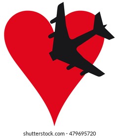 Vector icon of red heart