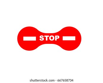 Vector icon of red stop