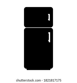 Vector icon of the refrigerator isolated on a white background.