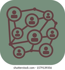 Vector  icon related to business process, relationship and human resource management, user interaction, people communication or customer discussion concept.