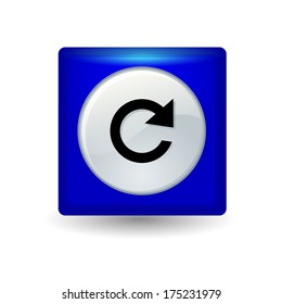 a vector icon with reload sign inside 