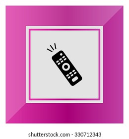 Vector icon of remote control with signal visualization