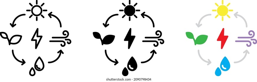 Icono del vector para la energía renovable 