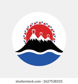 Vector and icon representation of the National Flag of Kamchatka, reflecting the region’s natural beauty, cultural heritage, and pride with a bold, distinctive design. Perfect for use in various digit