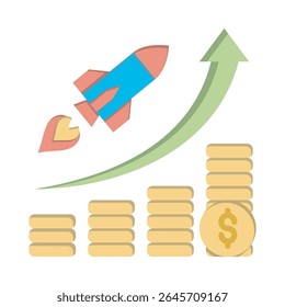 Ícone de vetor que representa o crescimento da empresa, ideal para visuais de negócios e marketing.