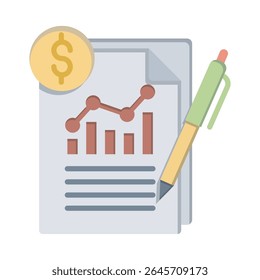 Ícone de vetor que representa o manual financeiro, ideal para visuais de negócios e marketing.