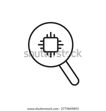 A vector icon representing harm detection in AI content systems, created in line style with editable stroke