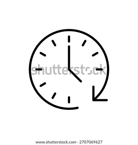 Vector icon representing history, time, or log, typically shown as a clock with an arrow.