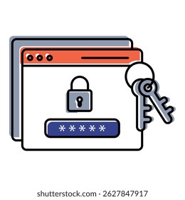 Ícone De Vetor Que Representa O Gerenciamento De Senhas Para Acesso De Autenticação De Usuário Seguro