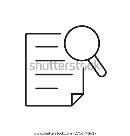 A vector icon representing permission audit in security and access control systems, created in clean line style with editable stroke