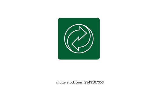 Vector Icon Representing Recycling Symbol for Environmental Awareness and Action