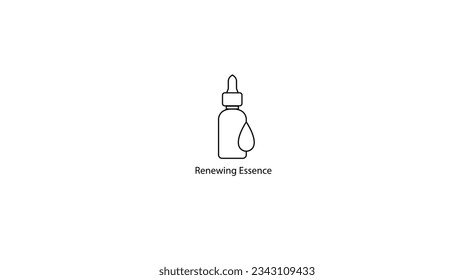 Vector Icon Representing Renewing Essence for Skincare and Beauty Products.
