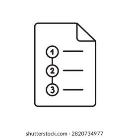 A vector icon representing a setup guide, installation instructions, and configuration steps, created in line style with editable stroke.