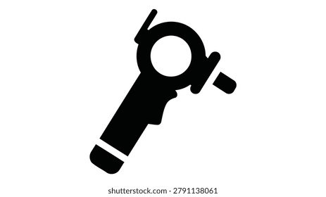 Vector icon representing a thermal resistance measurement tool. This symbol illustrates the usage and function of equipment designed to measure thermal resistance in various applications.