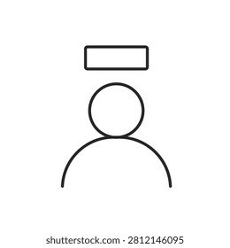 A vector icon representing an underloaded employee with unused work capacity, created in line style with editable stroke