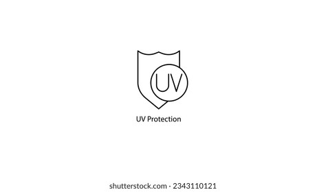 Vector Icon Representing UV Protection for Sun Care and Safety.