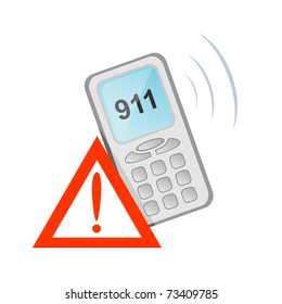 Vector icon of rescue telephone call