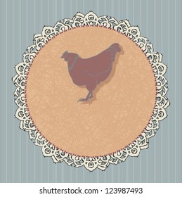 vector icon for a restaurant - chicken