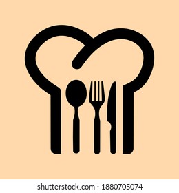Vector icon restaurant isolated brown background