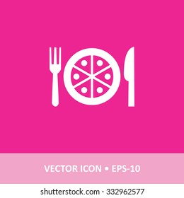 Vector Icon of restaurant on Magenta Background. Eps.10.
