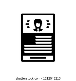 Vector icon for resume