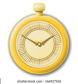 Vector icon of retro pocket watches