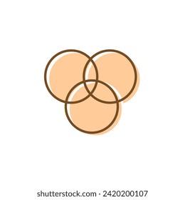Vector icon of rgb additive isolated on a white background