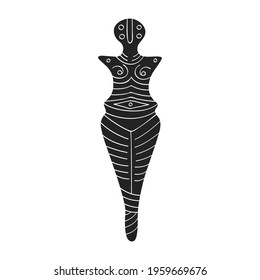 vector icon with ritual anthropomorphic symbol from Cucuteni Trypillia culture for your project