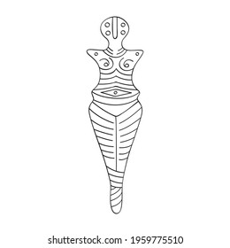 vector icon with ritual anthropomorphic symbol from Cucuteni Trypillia culture for your project