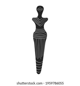 vector icon with ritual anthropomorphic symbol from Cucuteni–Trypillia culture for your project