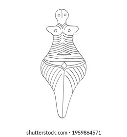 vector icon with ritual anthropomorphic symbol from Cucuteni–Trypillia culture for your project