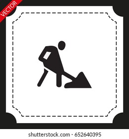 Vector icon  Roadworks