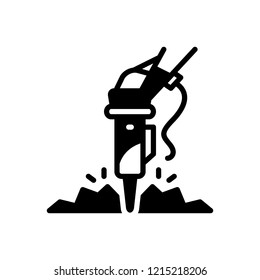 Vector icon for rock breaker