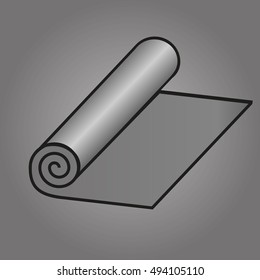 vector icon of roll of fabric or paper roll. Textile roll icon of vector illustration for web and mobile design