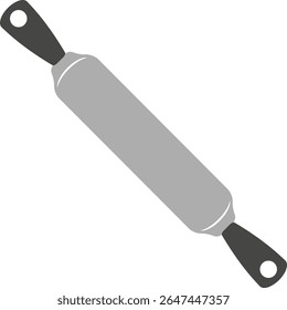 Vector icon of a rolling pin. Kitchen tool for cooking. Kitchen utensils. Vector illustration on a white background.