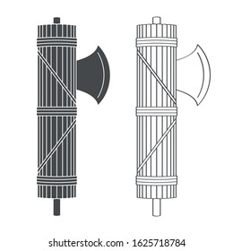 vector icon with Roman Fasces 