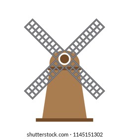 vector icon of rotate windmill in industrial of country side in farm
