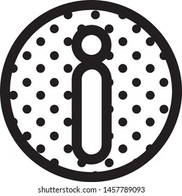 Vector icon. Round info icon