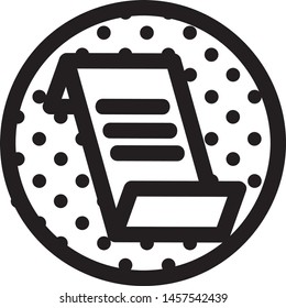 Vector icon. Round letter icon