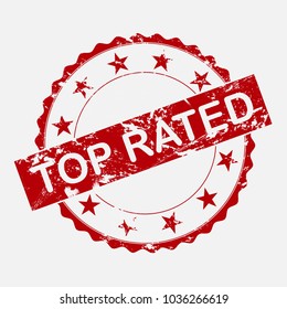 Vector icon round stamp. Aged grunge inscription Top Rated