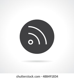 Vector Icon of RSS. News Vector Icon. Online Stream Icon