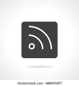Vector Icon of RSS. News Vector Icon. Online Stream Icon