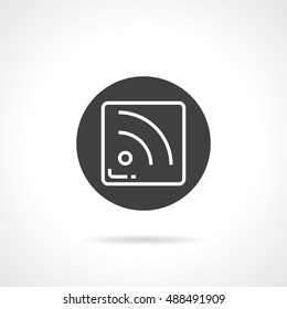 Vector Icon of RSS. News Vector Icon. Online Stream Icon