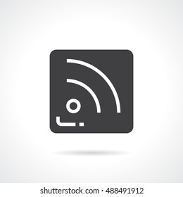 Vector Icon of RSS. News Vector Icon. Online Stream Icon