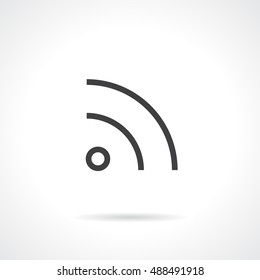 Vector Icon of RSS. News Vector Icon. Online Stream Icon