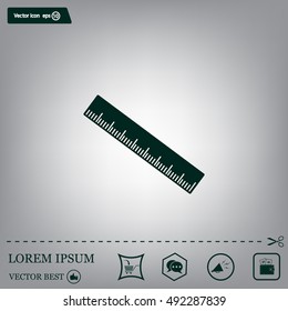 vector icon of ruler