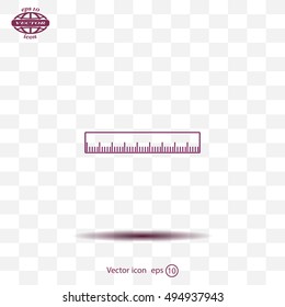 vector icon of ruler