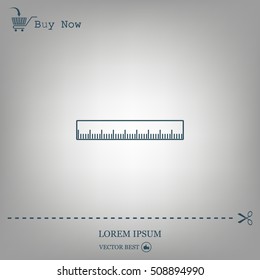 vector icon of ruler