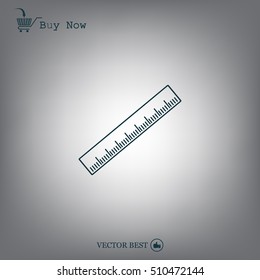 vector icon of ruler